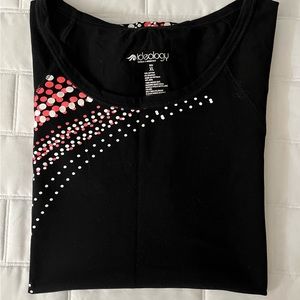 Ideology Black and Pink Patterned Tee